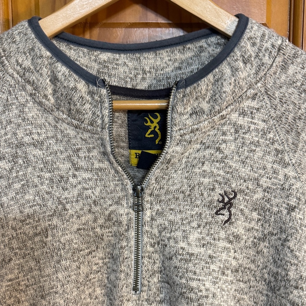 Browning Men's Heathered Zip-Up Sweater